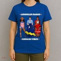 American Raised Curacao Vibes Born In South America Dna Meaningful Gift T-Shirt thumb 4