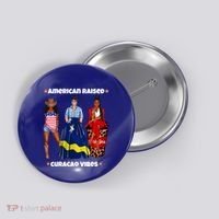 American Raised Curacao Vibes Born In South America Dna Meaningful Gift Button thumb 0