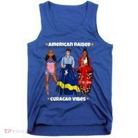 American Raised Curacao Vibes Born In South America Dna Meaningful Gift Tank Top thumb 0