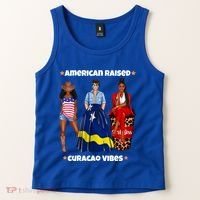 American Raised Curacao Vibes Born In South America Dna Meaningful Gift Tank Top thumb 2