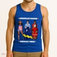American Raised Curacao Vibes Born In South America Dna Meaningful Gift Tank Top thumb 3