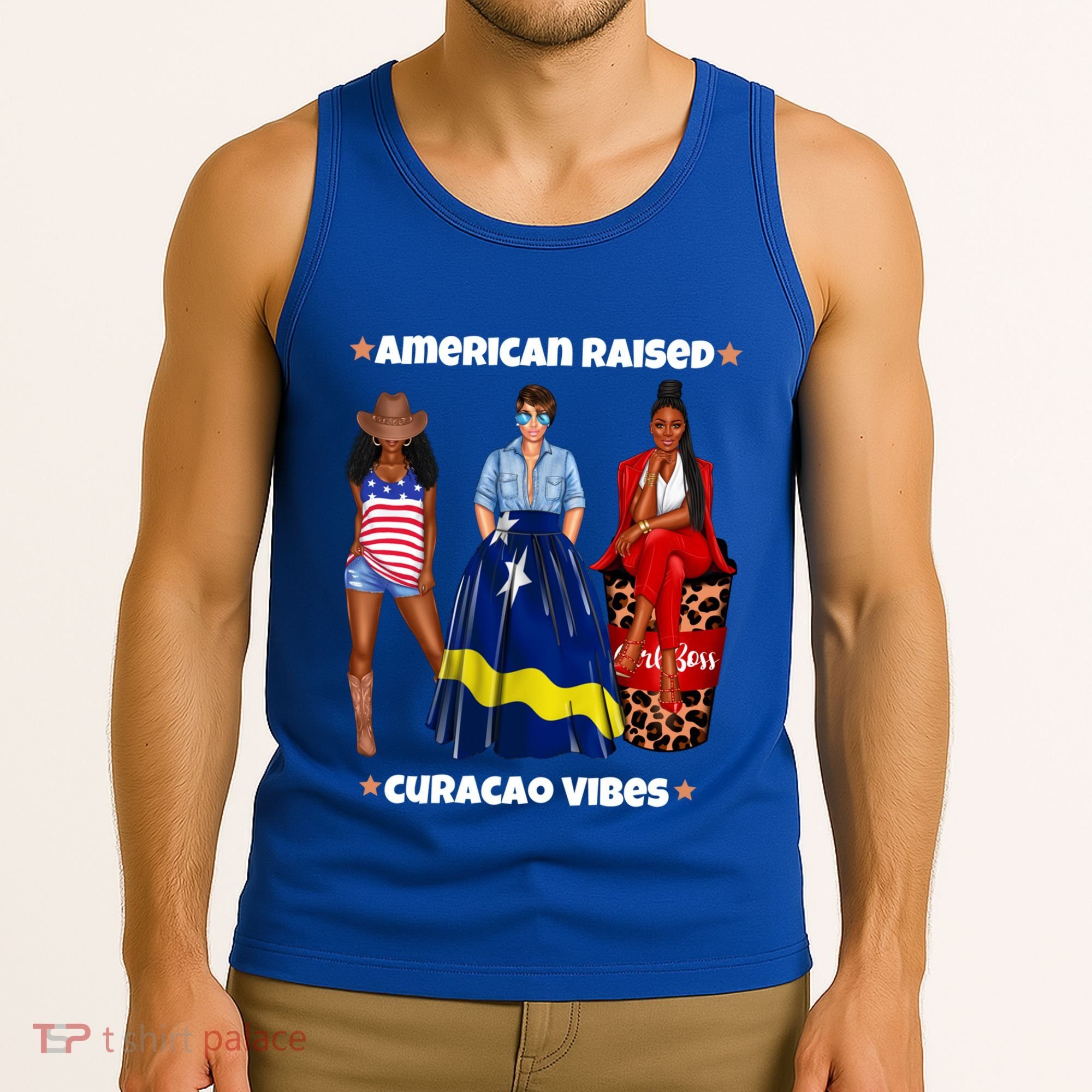 American Raised Curacao Vibes Born In South America Dna Meaningful Gift Tank Top