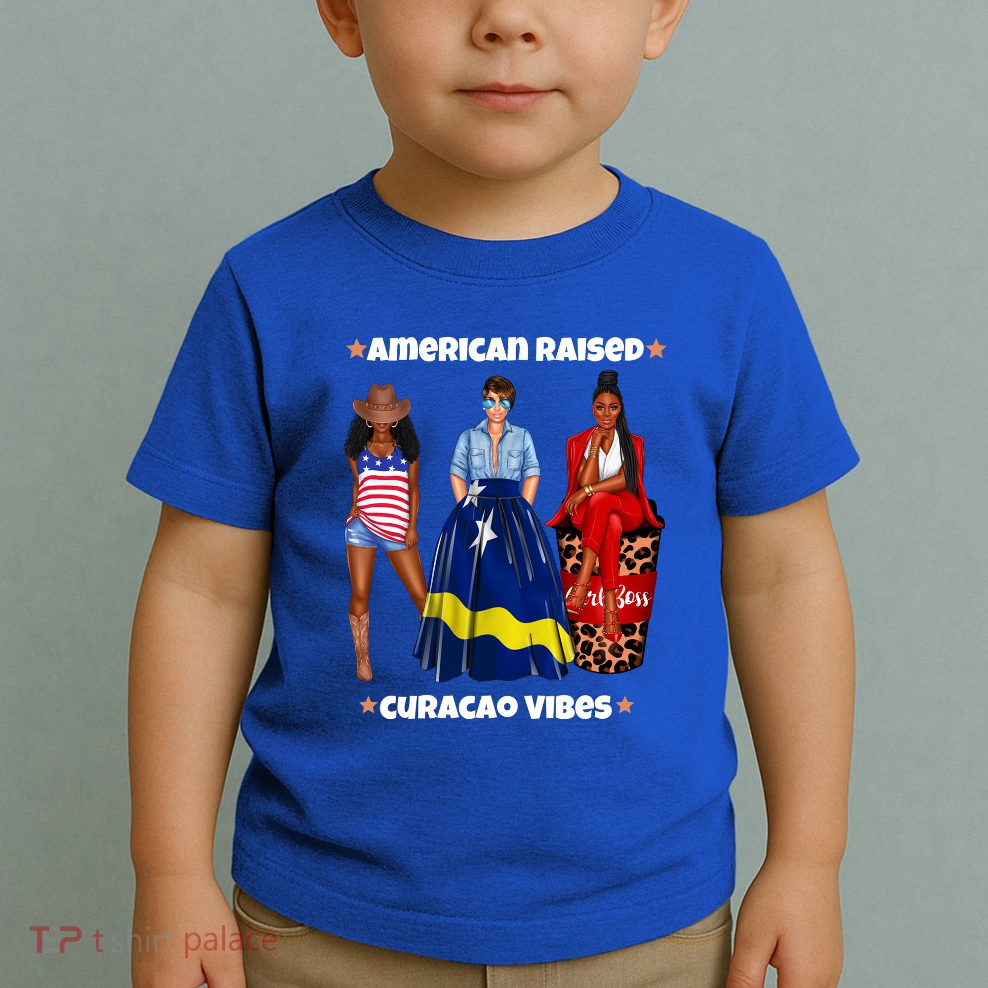American Raised Curacao Vibes Born In South America Dna Meaningful Gift Toddler T-Shirt