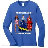 American Raised Curacao Vibes Born In South America Dna Meaningful Gift Women's Long Sleeve Shirt thumb 0