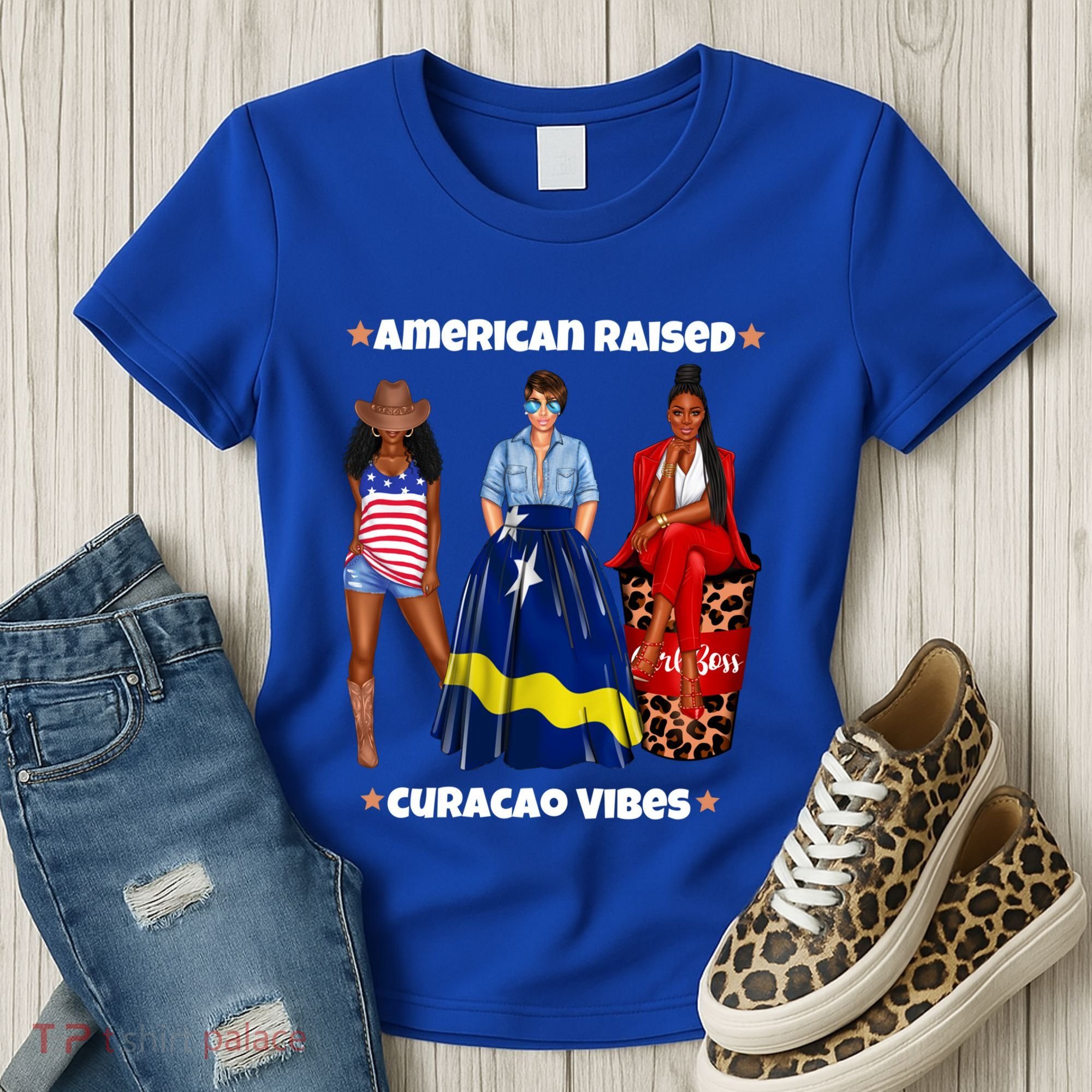 American Raised Curacao Vibes Born In South America Dna Meaningful Gift Women's T-Shirt