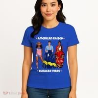 American Raised Curacao Vibes Born In South America Dna Meaningful Gift Women's T-Shirt thumb 4