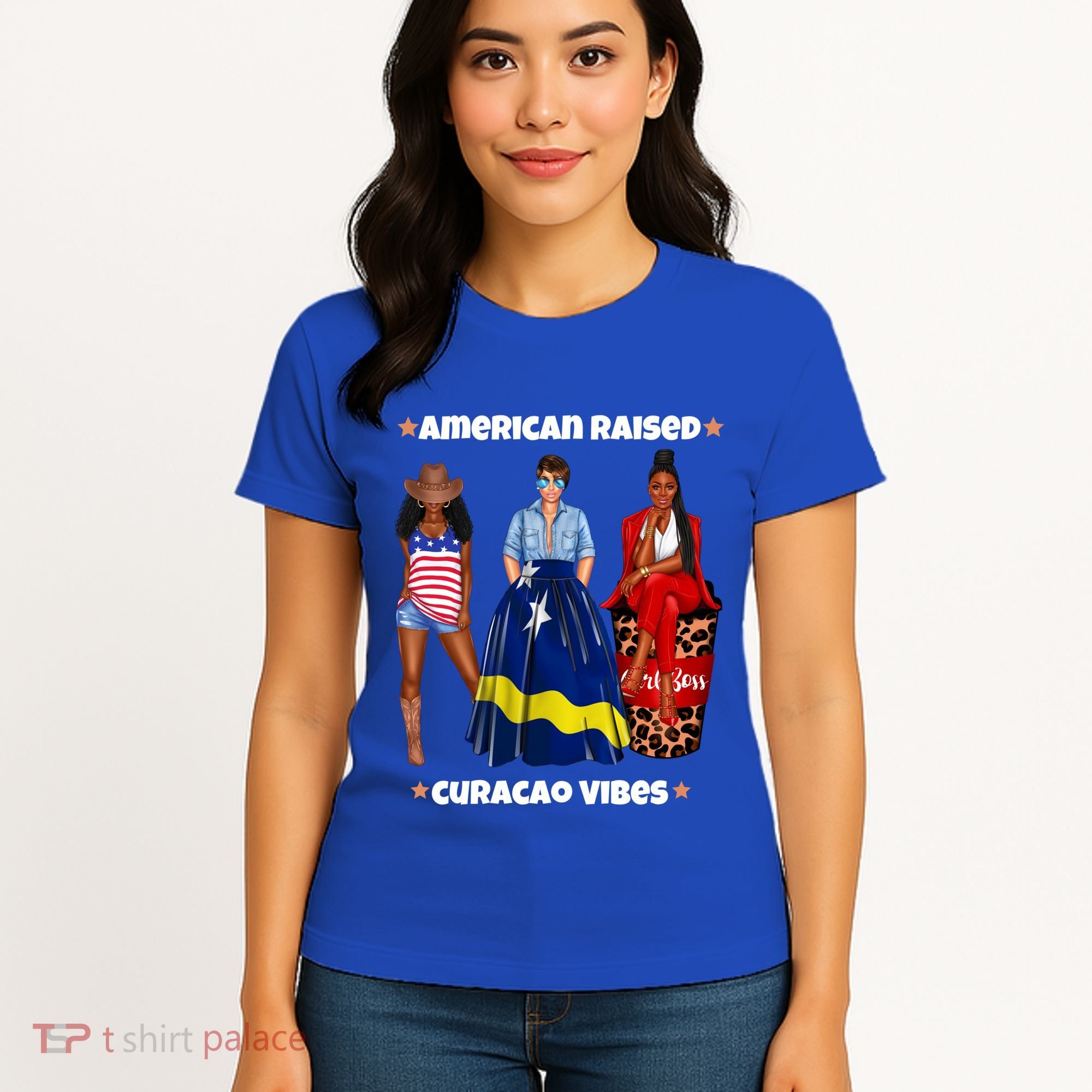 American Raised Curacao Vibes Born In South America Dna Meaningful Gift Women's T-Shirt
