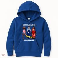 American Raised Curacao Vibes Born In South America Dna Meaningful Gift Kids Hoodie thumb 0