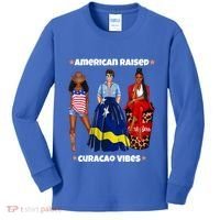 American Raised Curacao Vibes Born In South America Dna Meaningful Gift Kids Long Sleeve Shirt thumb 0