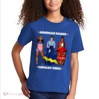 American Raised Curacao Vibes Born In South America Dna Meaningful Gift Kids T-Shirt thumb 2