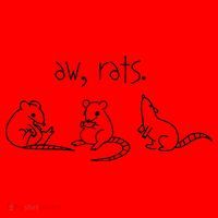 Aw Rats Cute Rat Trio Santa Hat thumb 1