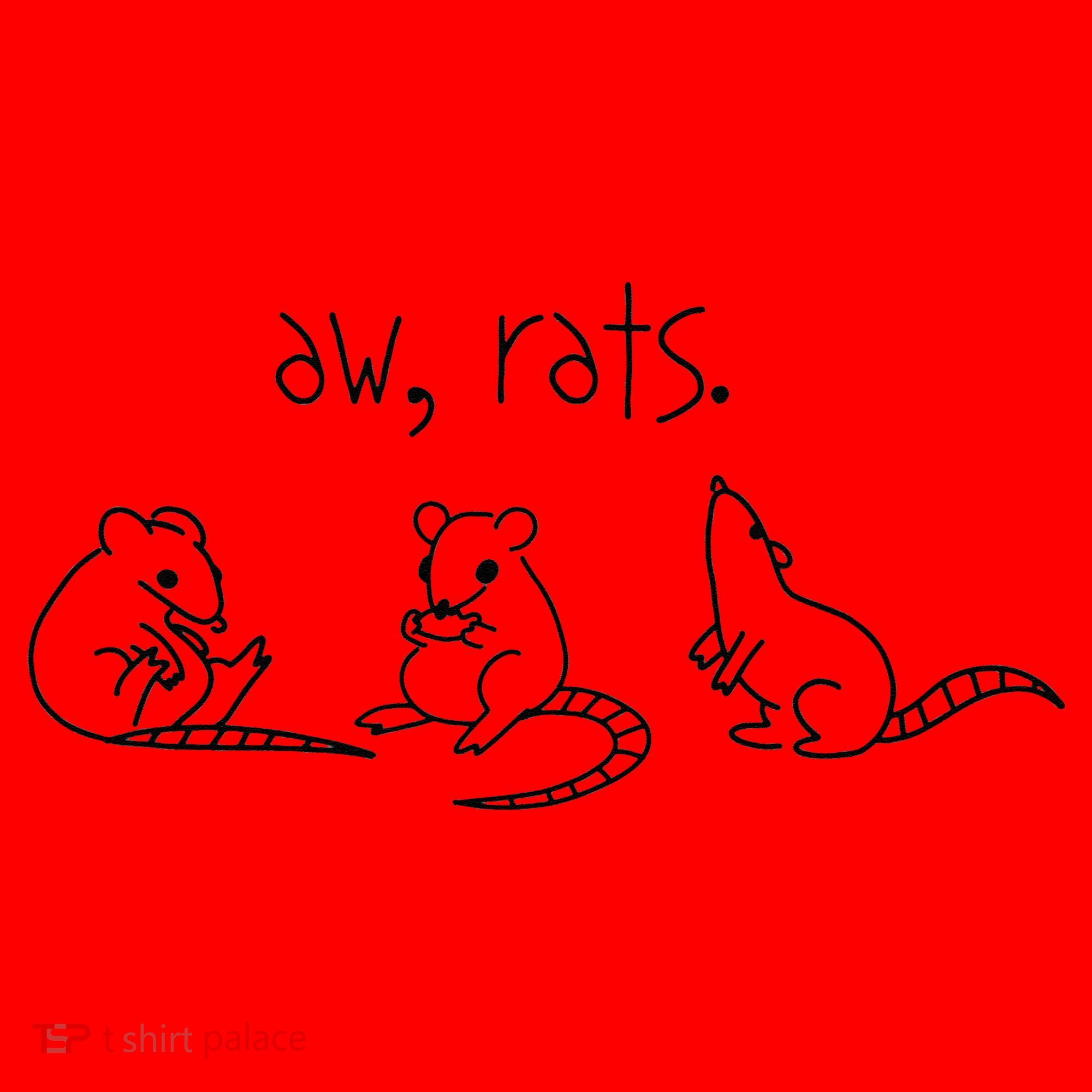 Aw Rats Cute Rat Trio Santa Hat