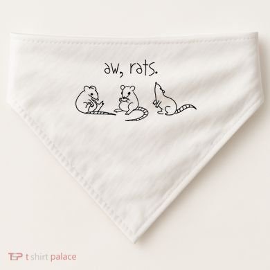 Aw Rats Cute Rat Trio USA-Made Doggie Bandana