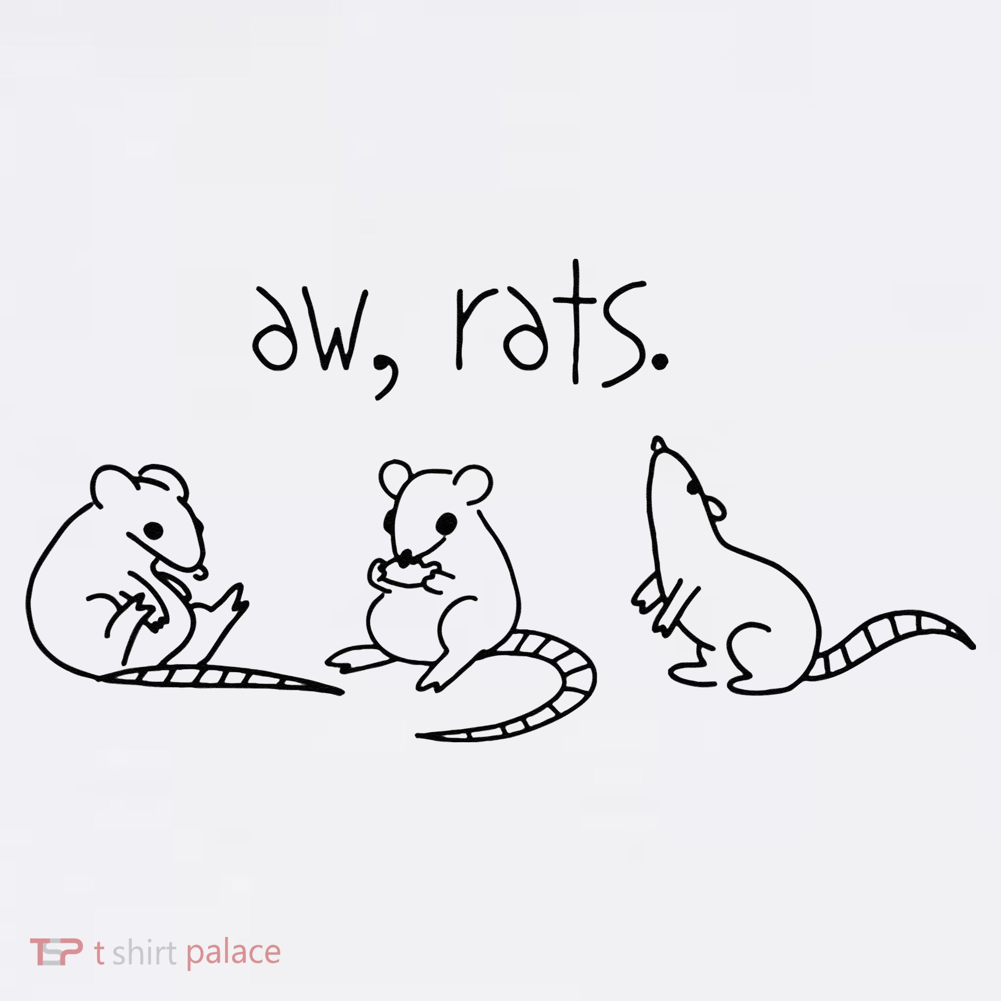 Aw Rats Cute Rat Trio Hoodie