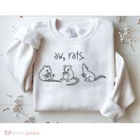 Aw Rats Cute Rat Trio Sweatshirt thumb 2