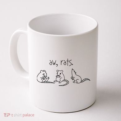 Aw Rats Cute Rat Trio Coffee Mug