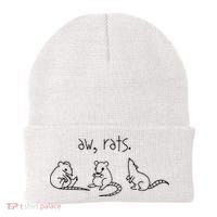Aw Rats Cute Rat Trio Beanie thumb 0