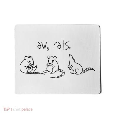 Aw Rats Cute Rat Trio Mousepad