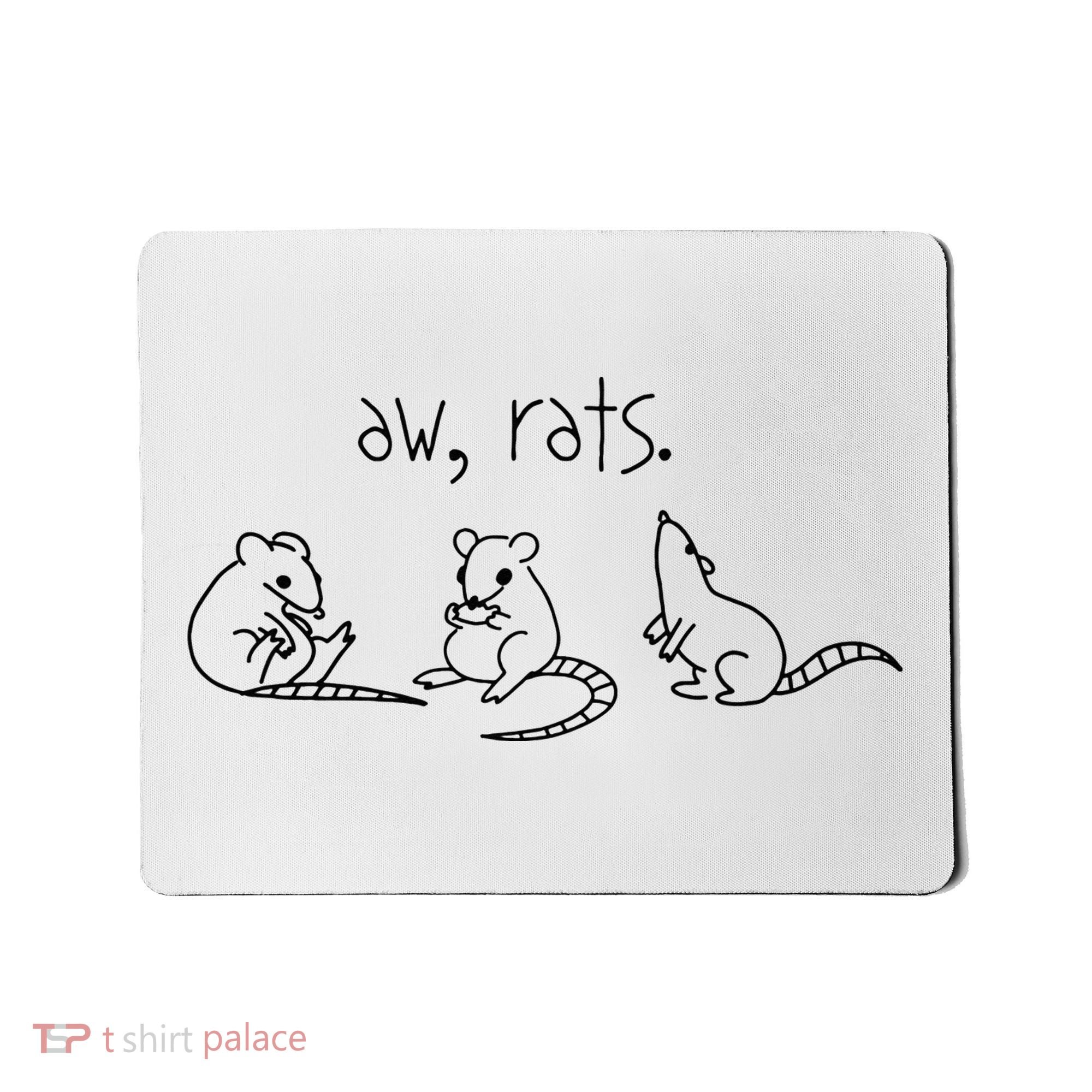 Aw Rats Cute Rat Trio Mousepad