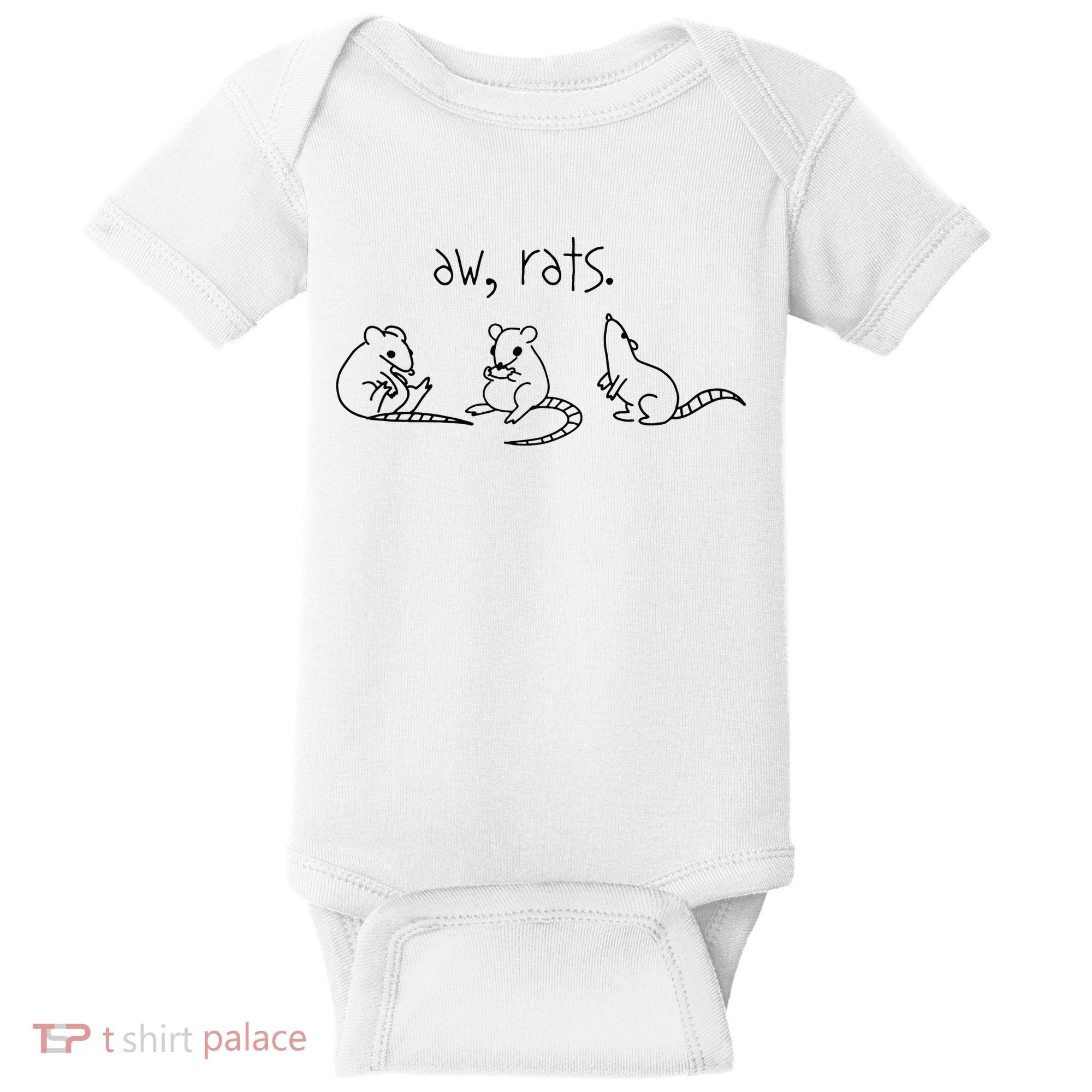 Aw Rats Cute Rat Trio Baby Bodysuit