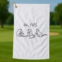 Aw Rats Cute Rat Trio Golf Towel thumb 1