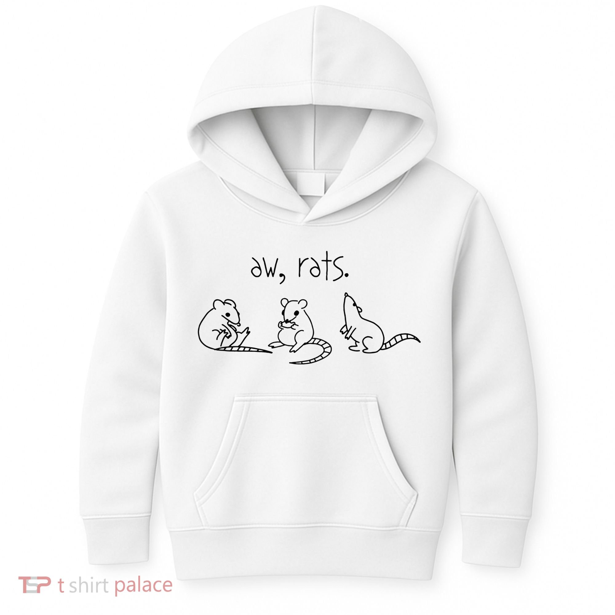 Aw Rats Cute Rat Trio Kids Hoodie