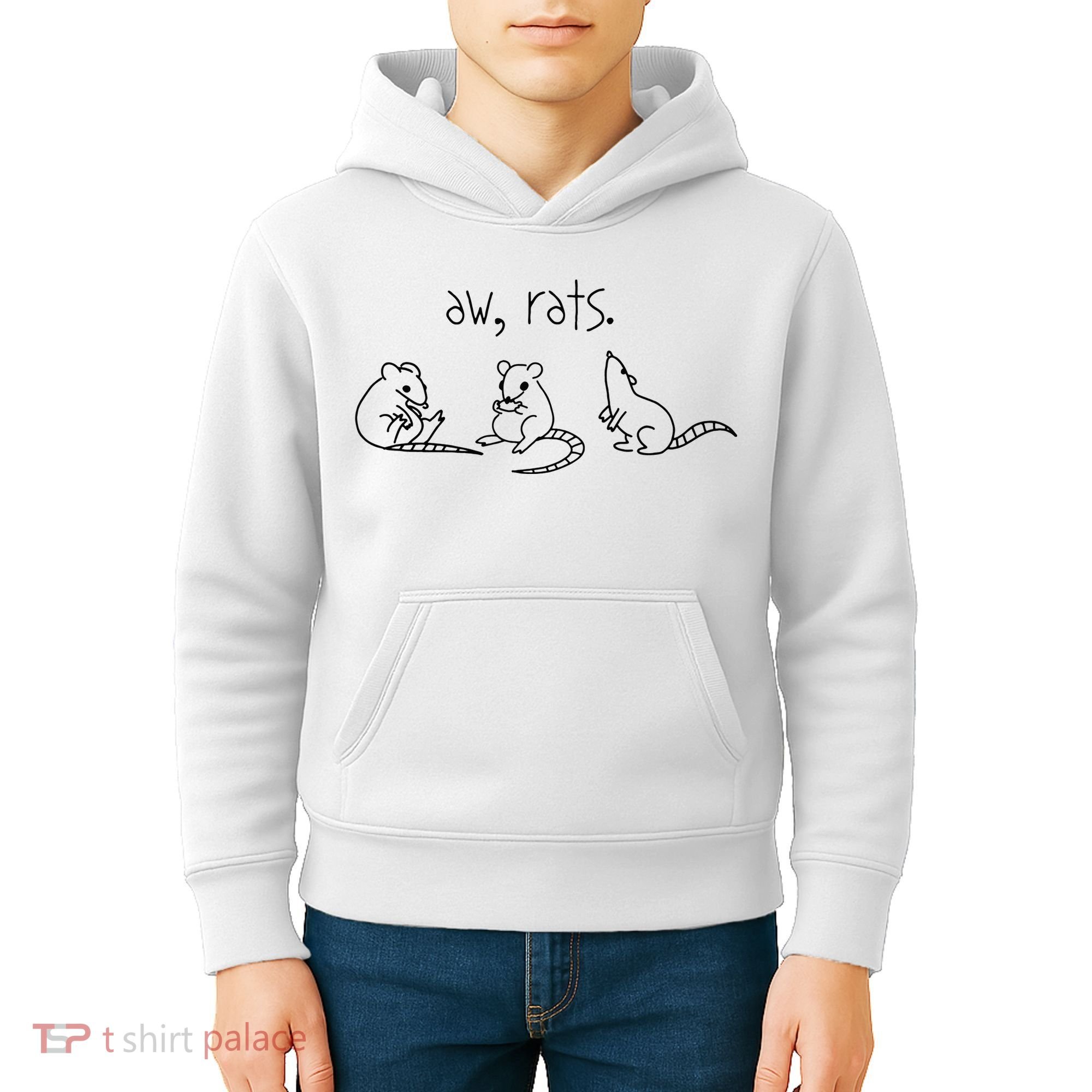 Aw Rats Cute Rat Trio Kids Hoodie