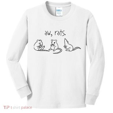Aw Rats Cute Rat Trio Kids Long Sleeve Shirt