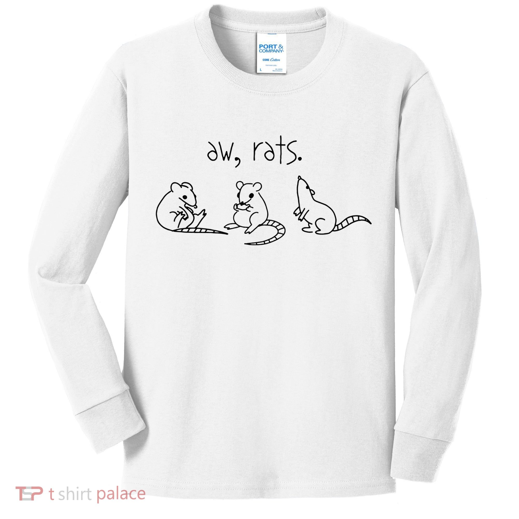 Aw Rats Cute Rat Trio Kids Long Sleeve Shirt