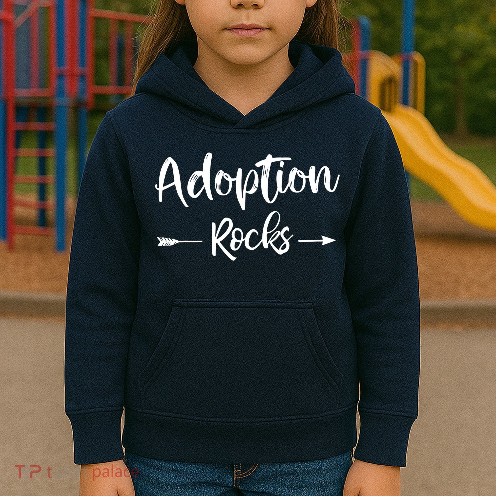 Adoption Rocks Cute Christian Adopt Adoption Day Family Kids Hoodie