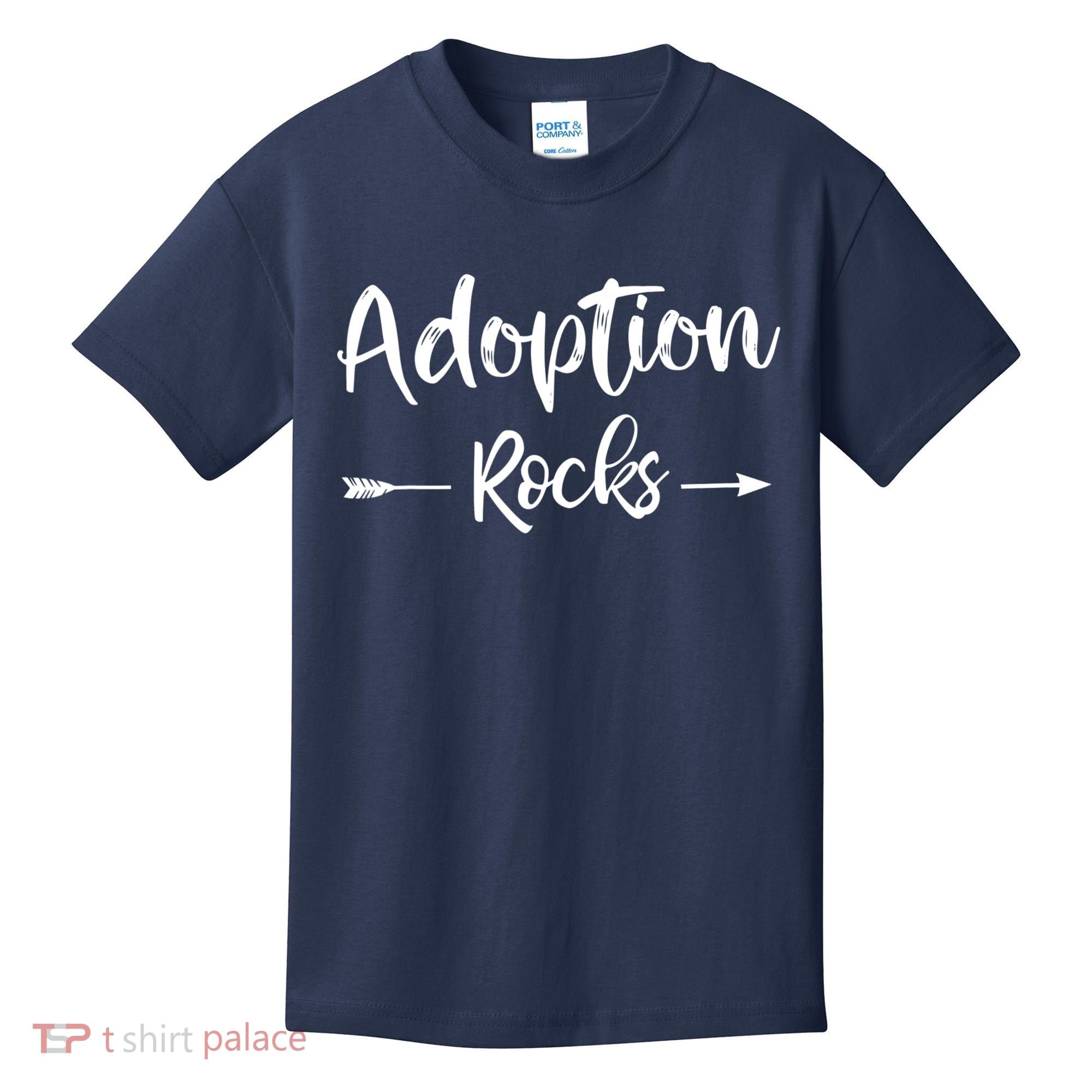 Adoption Rocks Cute Christian Adopt Adoption Day Family Kids T-Shirt