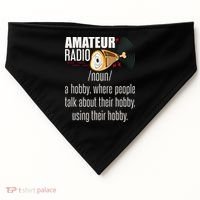 Amateur Radio Definition Gift Ham Radio Operator Enthusiast Gift USA-Made Doggie Bandana thumb 0
