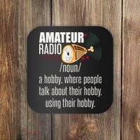 Amateur Radio Definition Gift Ham Radio Operator Enthusiast Gift Coaster thumb 0