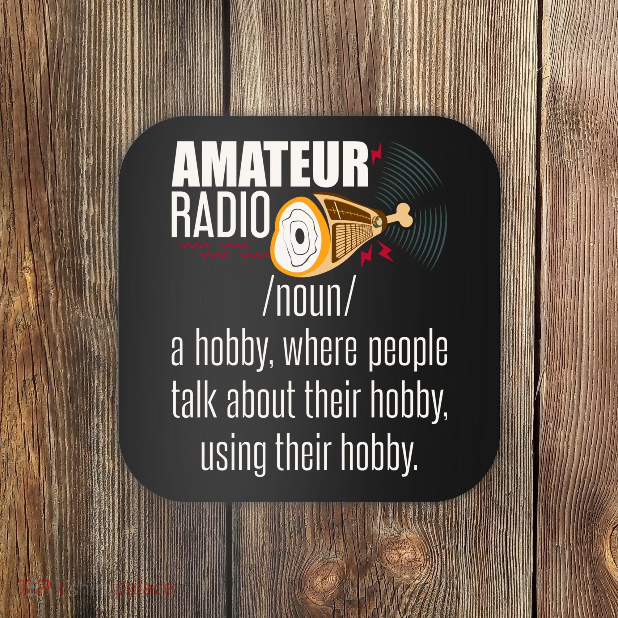 Amateur Radio Definition Gift Ham Radio Operator Enthusiast Gift Coaster