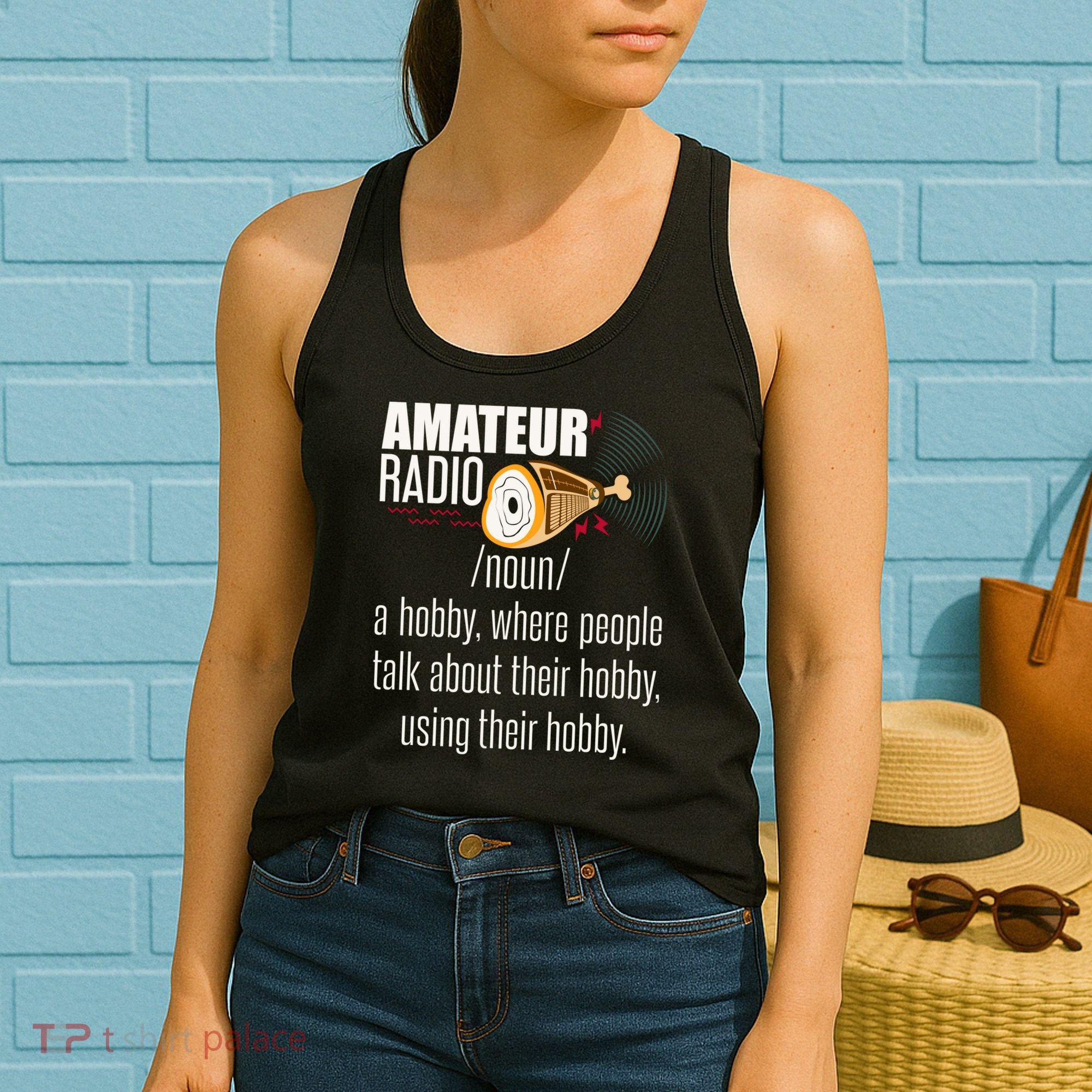 Amateur Radio Definition Gift Ham Radio Operator Enthusiast Gift Women's Tank Top