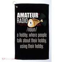 Amateur Radio Definition Gift Ham Radio Operator Enthusiast Gift Golf Towel thumb 0
