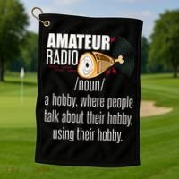 Amateur Radio Definition Gift Ham Radio Operator Enthusiast Gift Golf Towel thumb 1