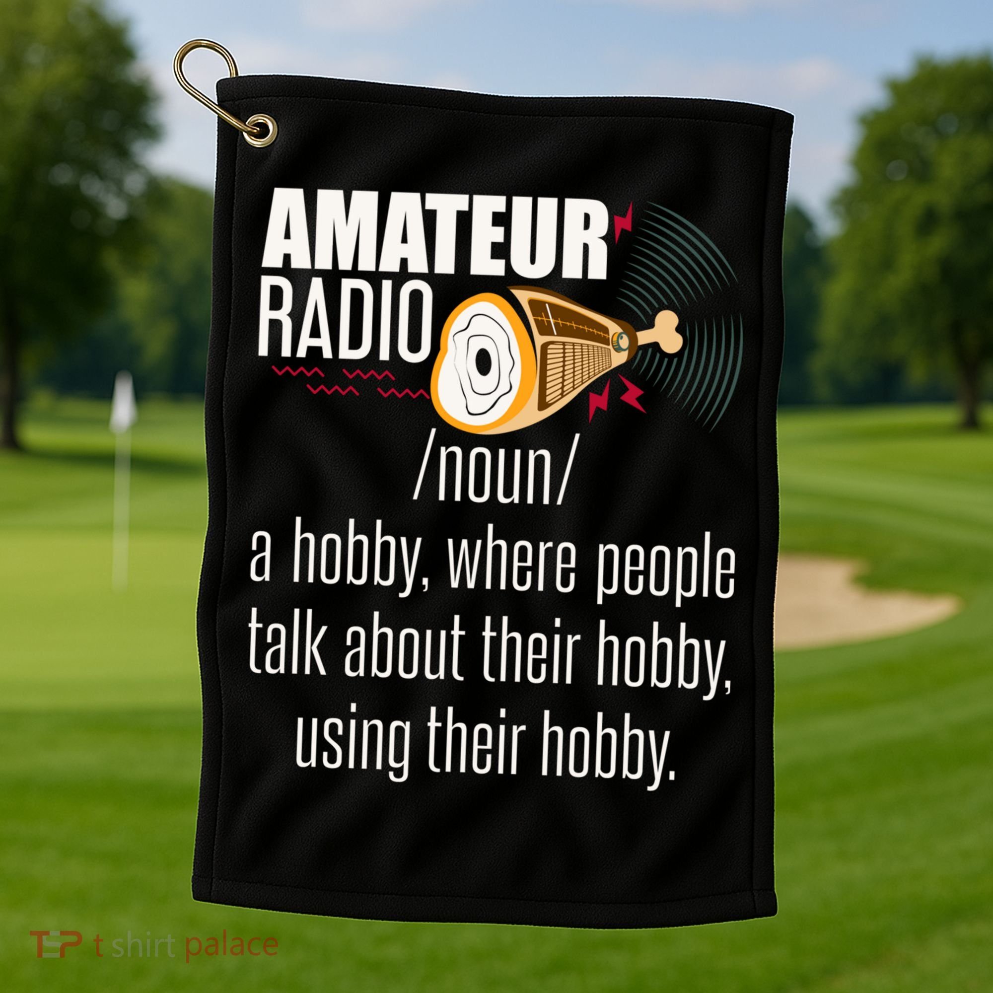 Amateur Radio Definition Gift Ham Radio Operator Enthusiast Gift Golf Towel