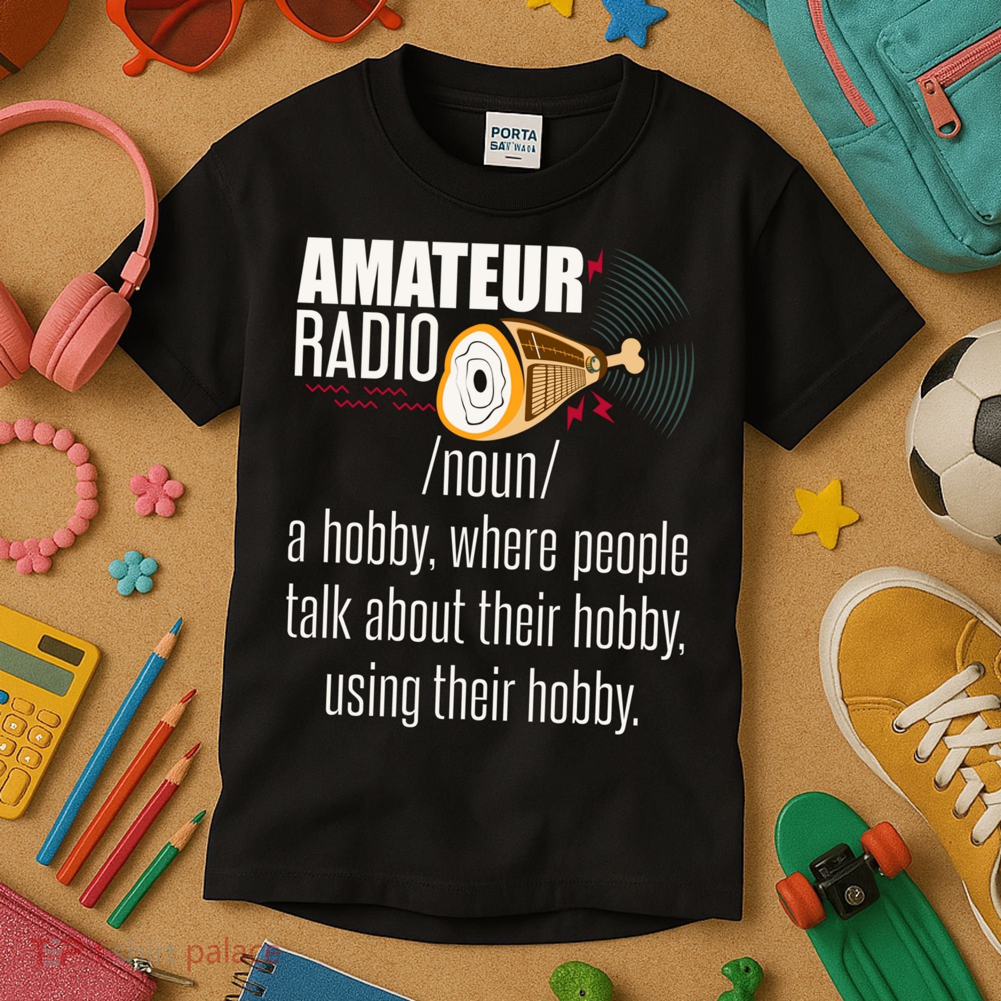 Amateur Radio Definition Gift Ham Radio Operator Enthusiast Gift Kids T-Shirt