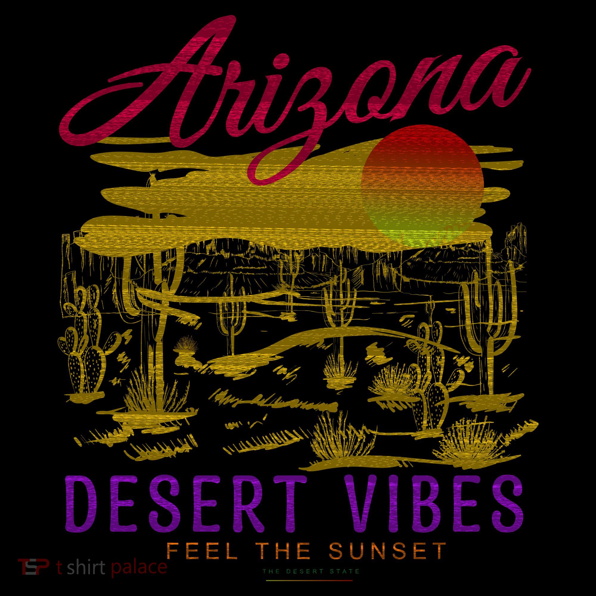Arizona Retro Desert Vibes Toddler Hoodie