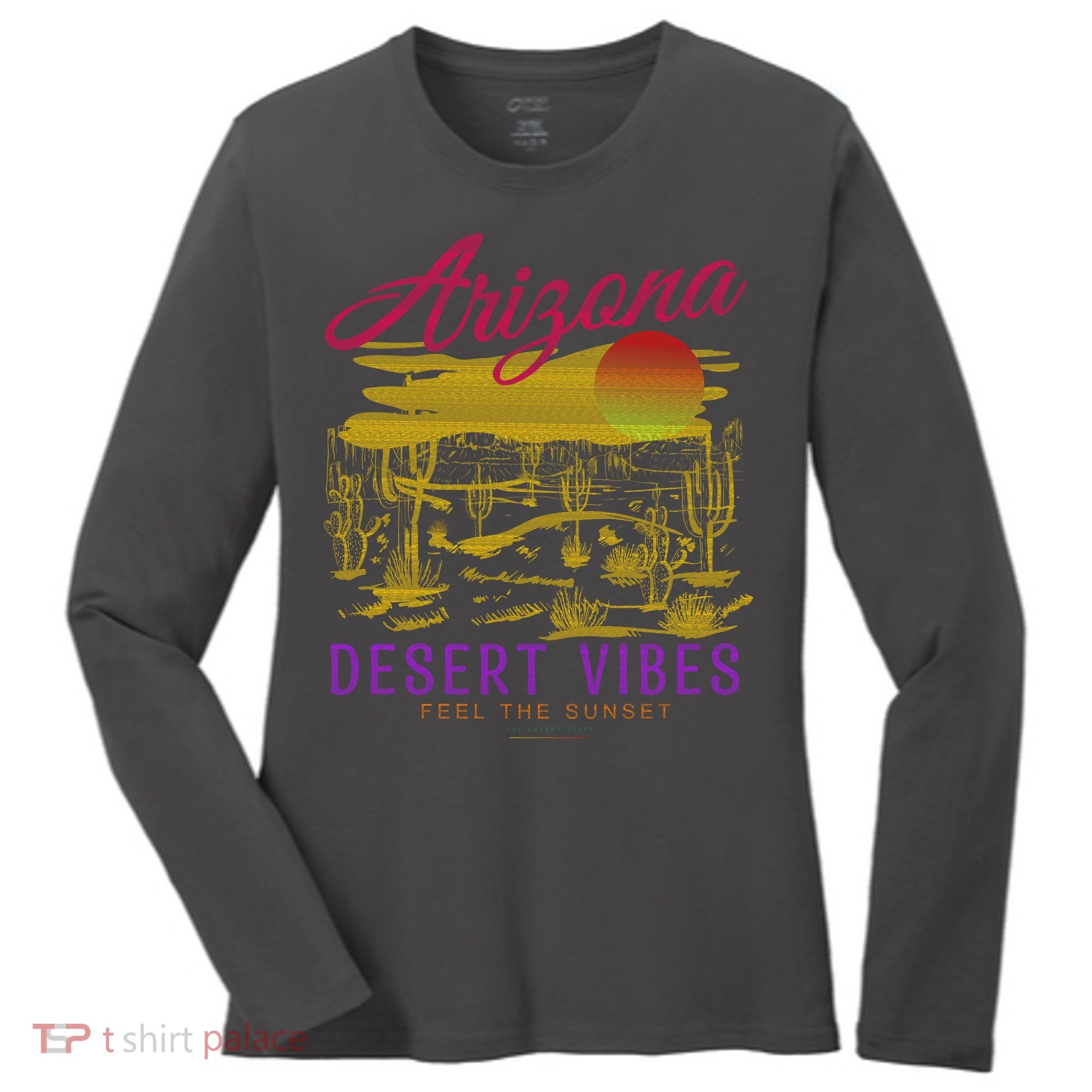 Arizona Retro Desert Vibes Women's Long Sleeve Shirt