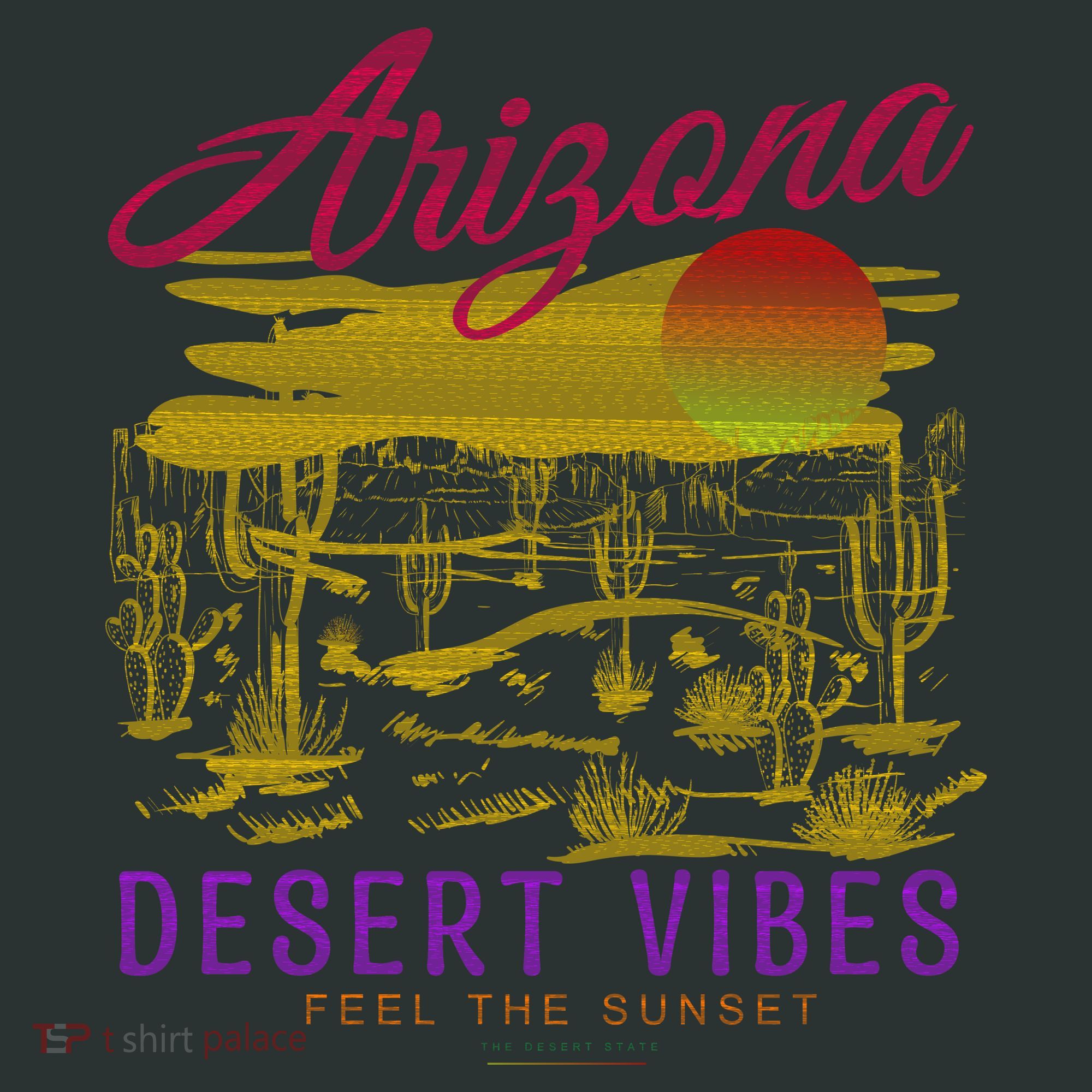 Arizona Retro Desert Vibes Women's Long Sleeve Shirt