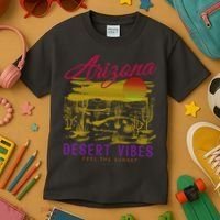 Arizona Retro Desert Vibes Kids T-Shirt thumb 3