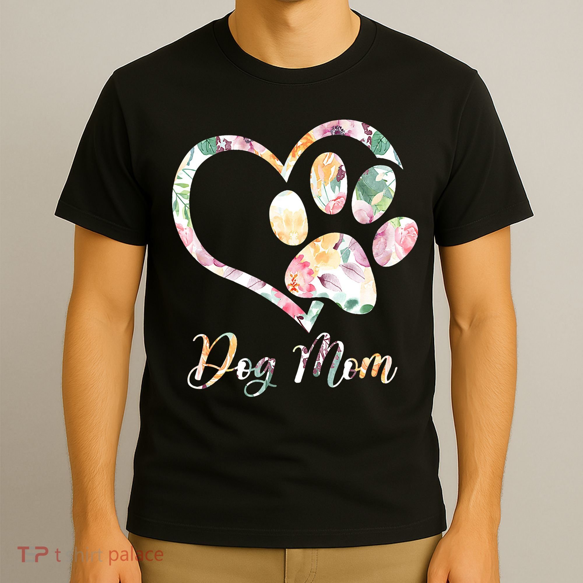 Animal Rescue Dog Paw Print Tie Dye Rainbow Dog Love T-Shirt