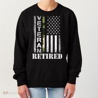ARMY Retired Distressed American Flag Women's Sweatshirt thumb 0