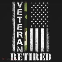 ARMY Retired Distressed American Flag Doggie Tank thumb 4