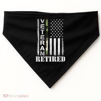 ARMY Retired Distressed American Flag USA-Made Doggie Bandana thumb 0