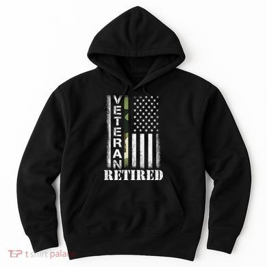 ARMY Retired Distressed American Flag Hoodie