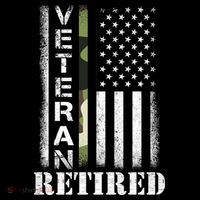 ARMY Retired Distressed American Flag Long Sleeve Shirt thumb 2