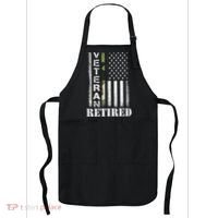 ARMY Retired Distressed American Flag Apron thumb 0